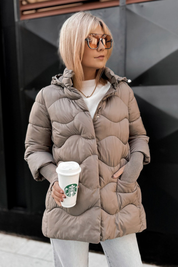 Kurtka skane ciemnobeżowa