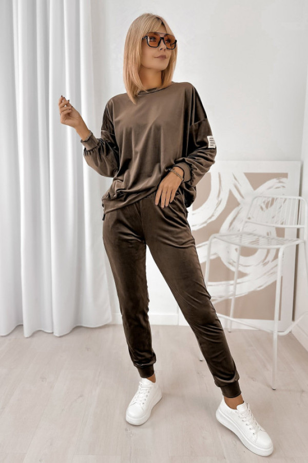 Komplet dresowy lucien ciemnobrązowy