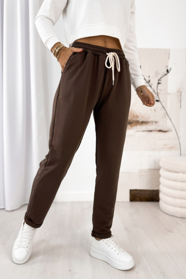 Spodnie maziken brązowe
