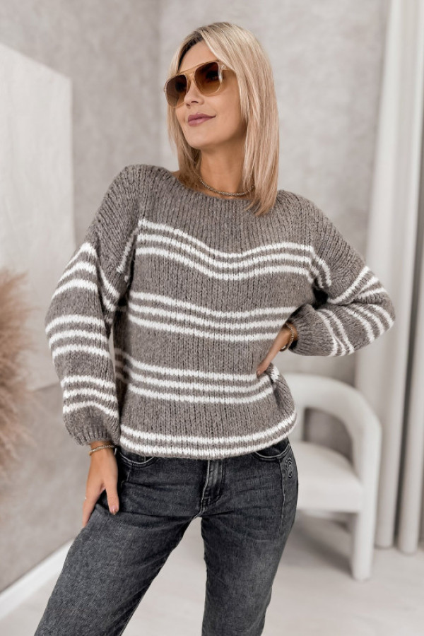 Sweter rilian ciemnobeżowy