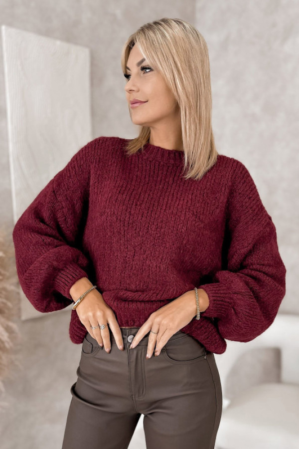 Sweter colin bordowy