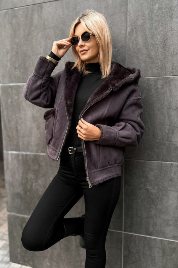 Kurtka eadira dwustronna ciemnoszara