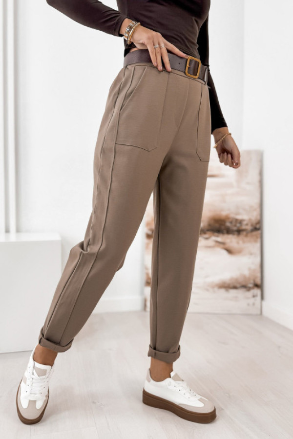 Spodnie serafine ciemnobeżowe