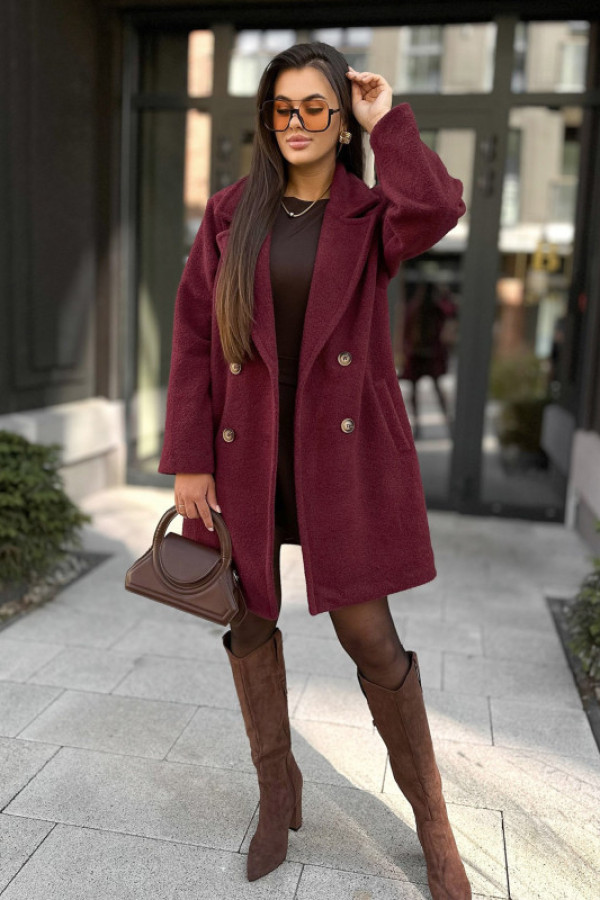 Płaszcz deckard bordowy