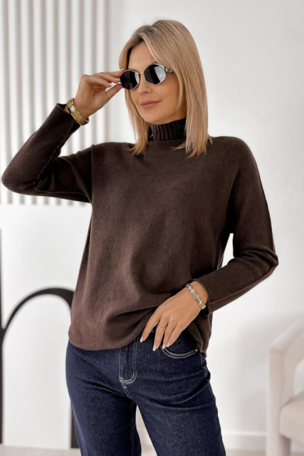 Sweter haldir brązowy