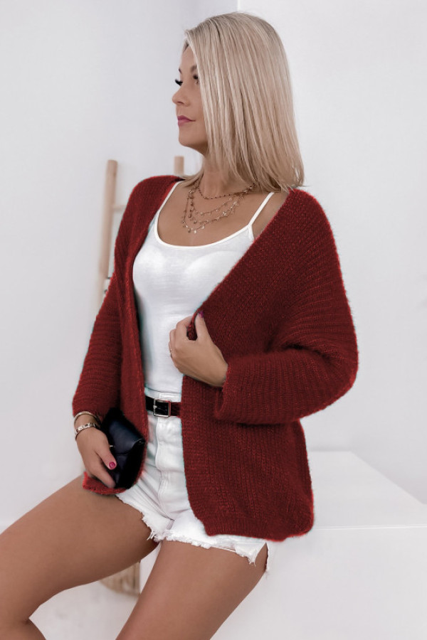Kardigan milano bordowy