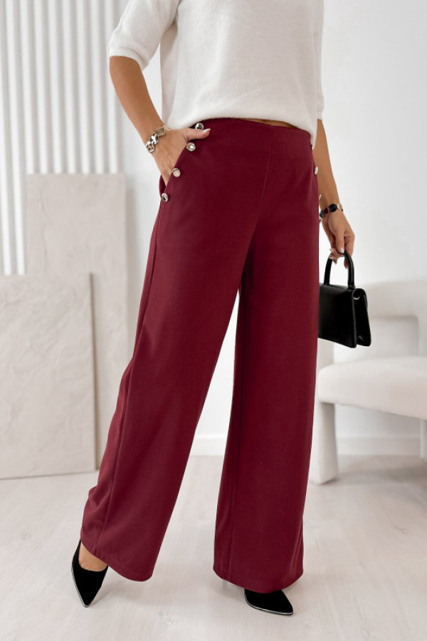 Spodnie severin bordowe