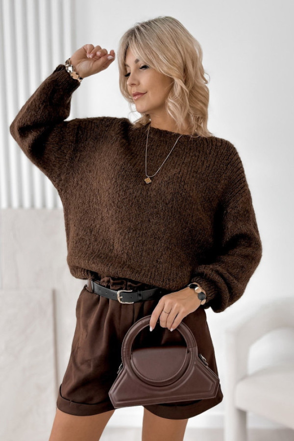 Sweter borneo brązowy