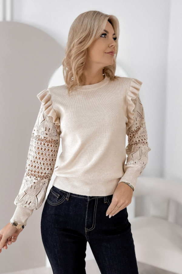 Sweter birley beżowy