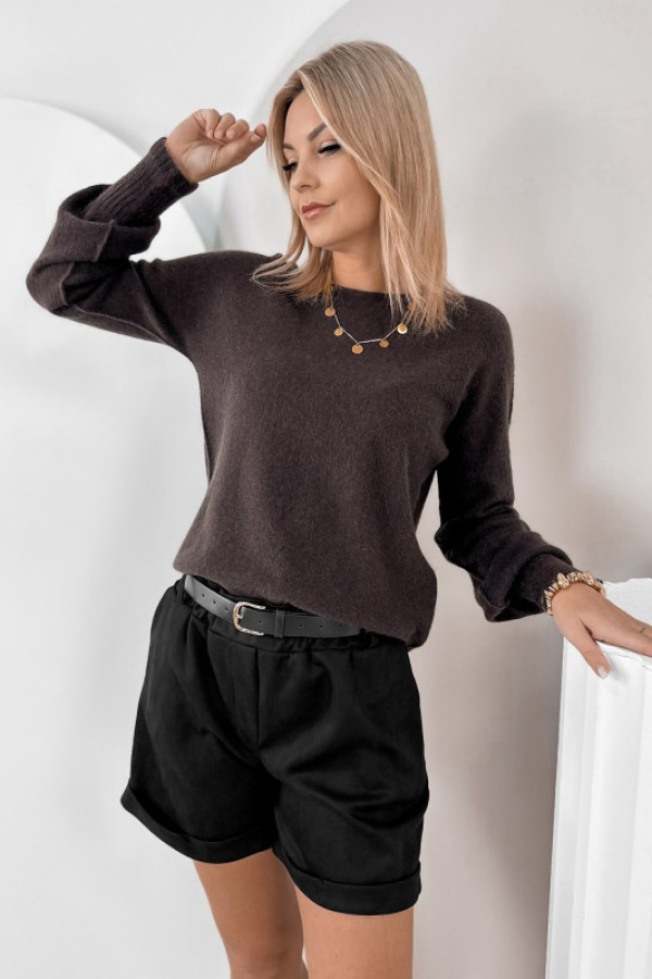 Sweter valmont brązowy