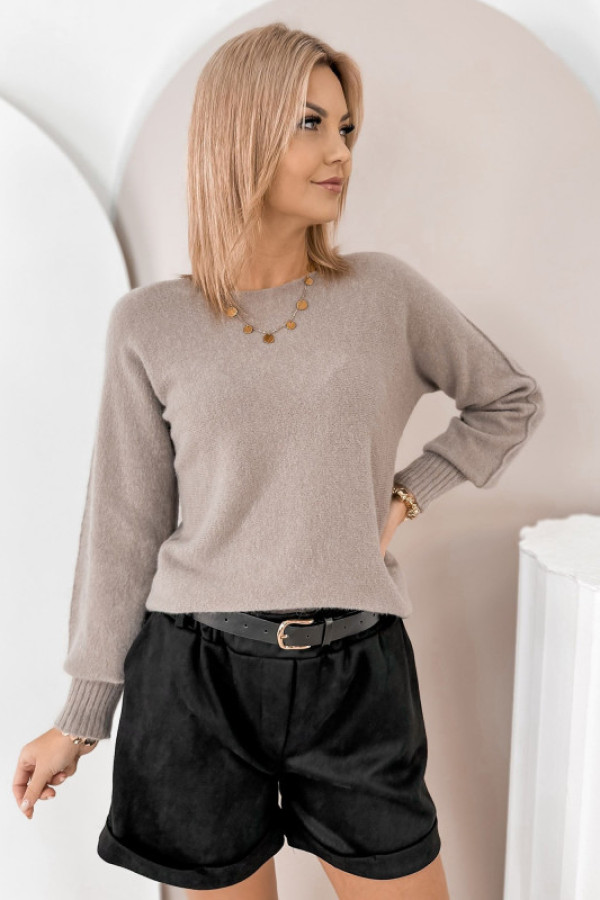 Sweter valmont ciemnobeżowy