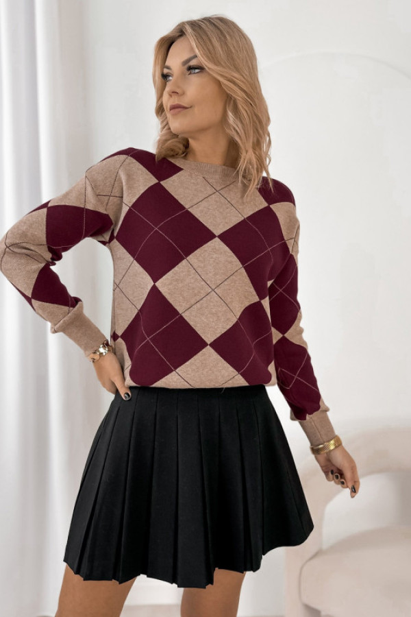 Sweter gressone bordowy