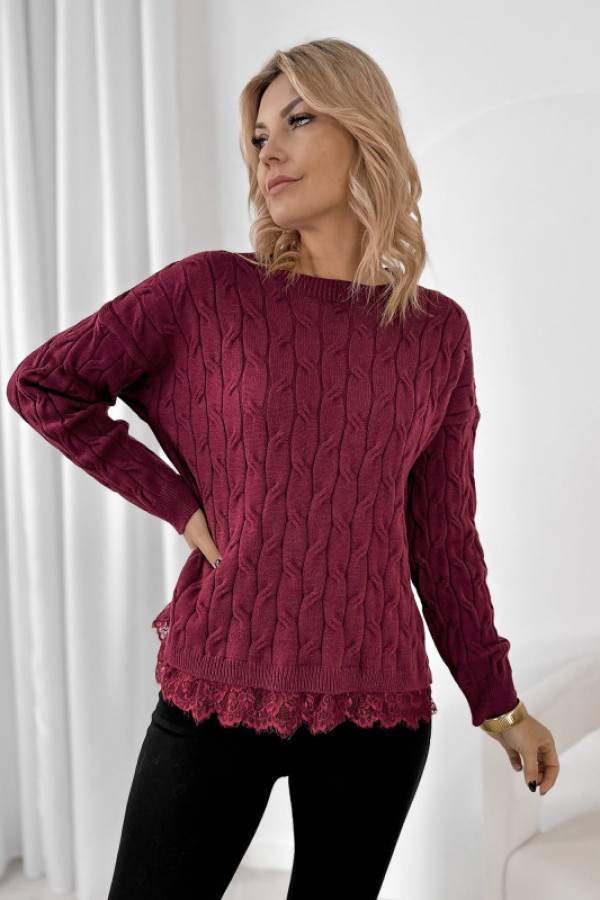 Sweter moritz bordowy