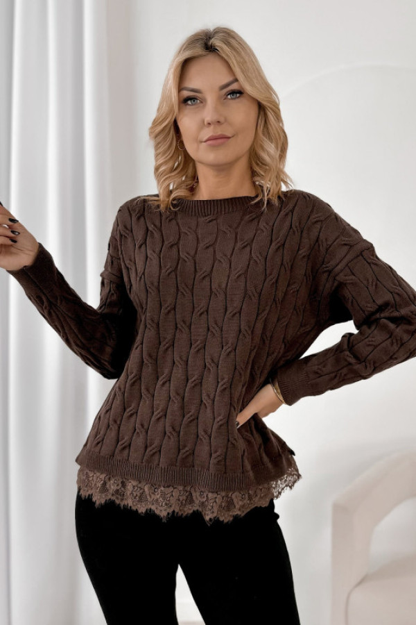 Sweter moritz brązowy