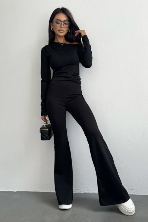 Spodnie regan dzwony black