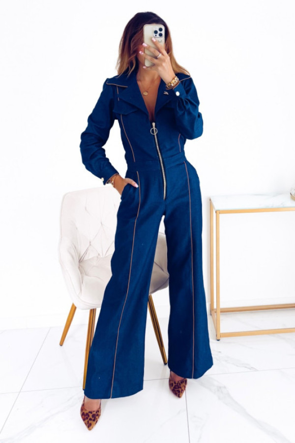 Kombinezon alisson z przeszyciami jeans