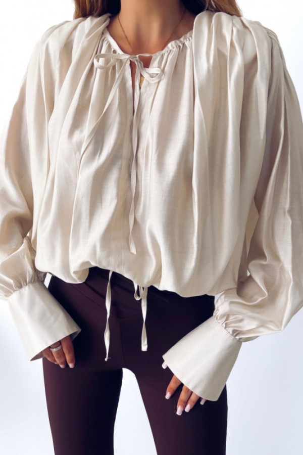 Bluzka liliann z wiązaniem vanila