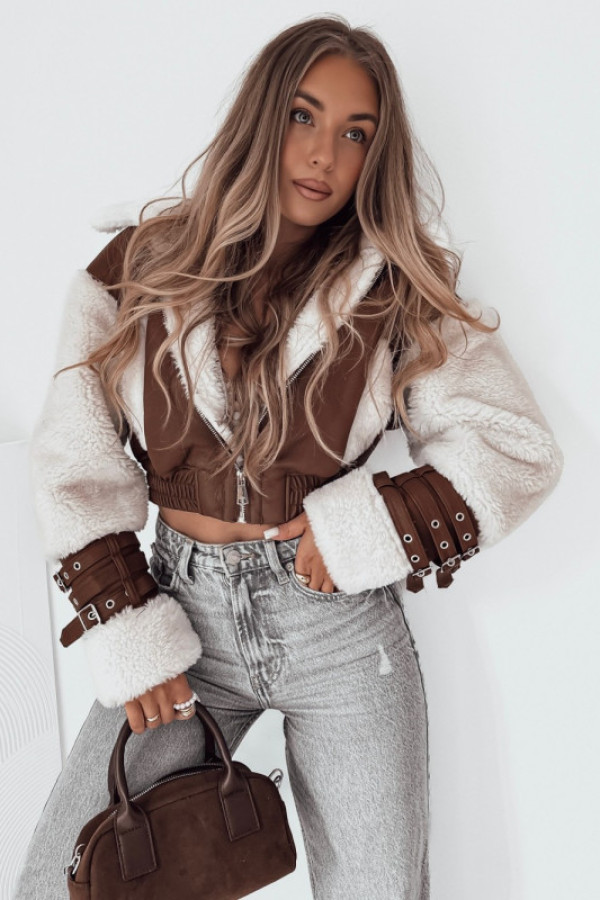 Kurtka gwen z kożuszkiem brown