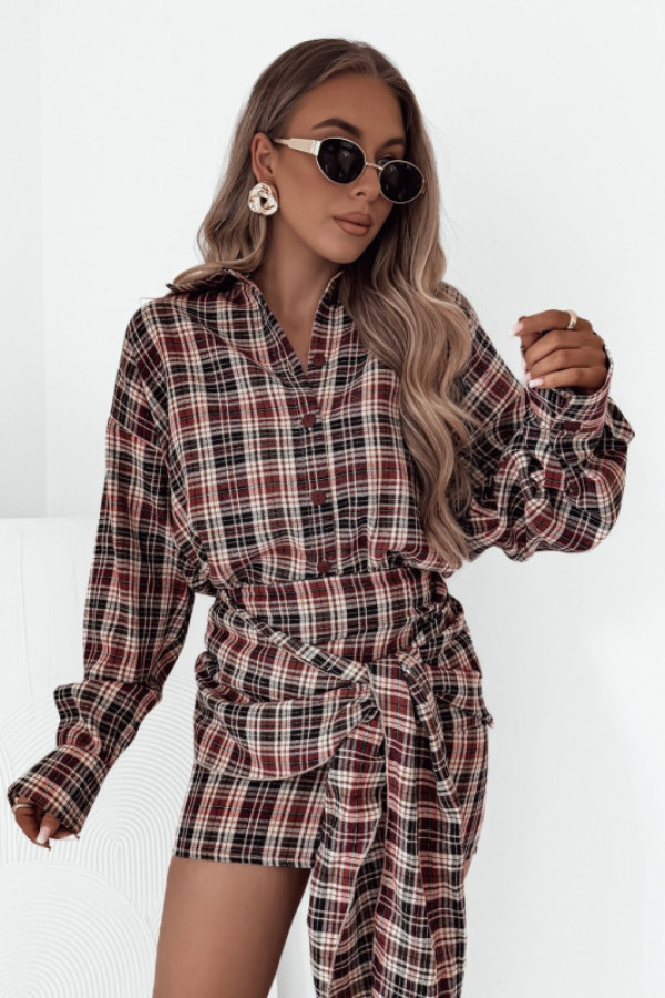 Spódnica lovey w kratę reddy