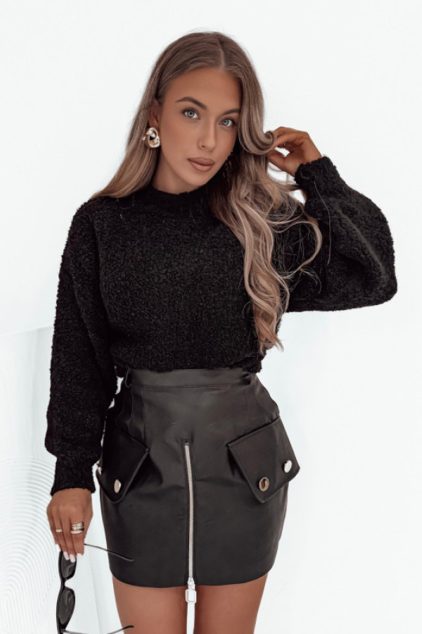 Sweter ricky z bukli black