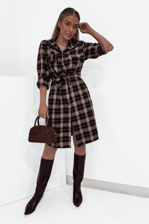 Sukienka calvi w kratę