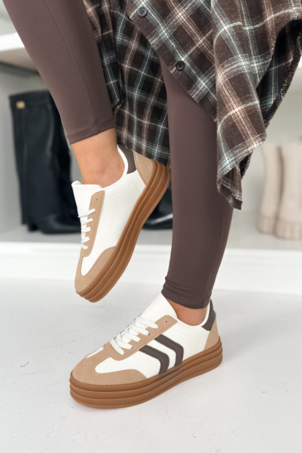 Adidasy stars beige choco