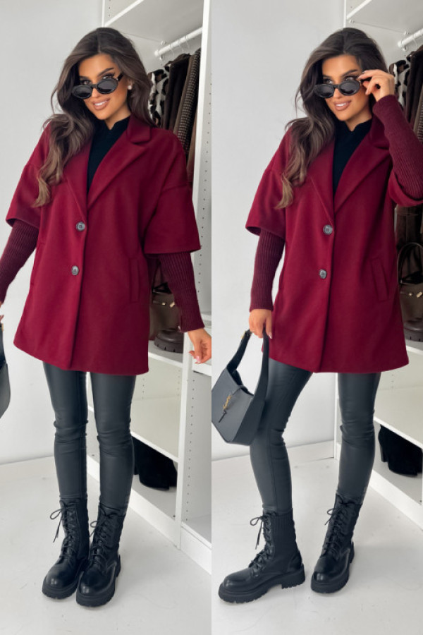 Płaszcz lessil - bordo