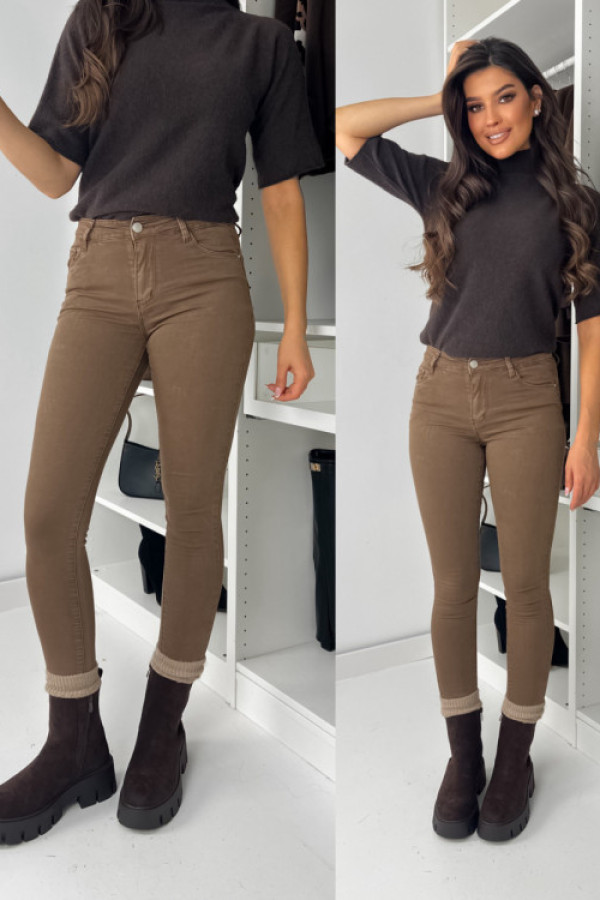 Spodnie kimmy slim fit choco