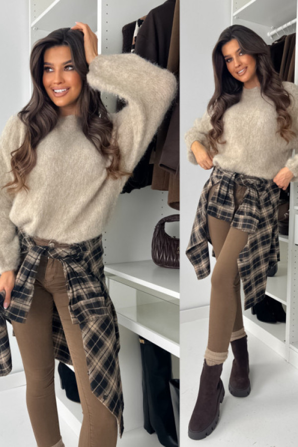 Sweterek ollya z mocheru - beige
