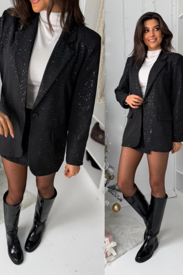 Marynarka rolfen shine black