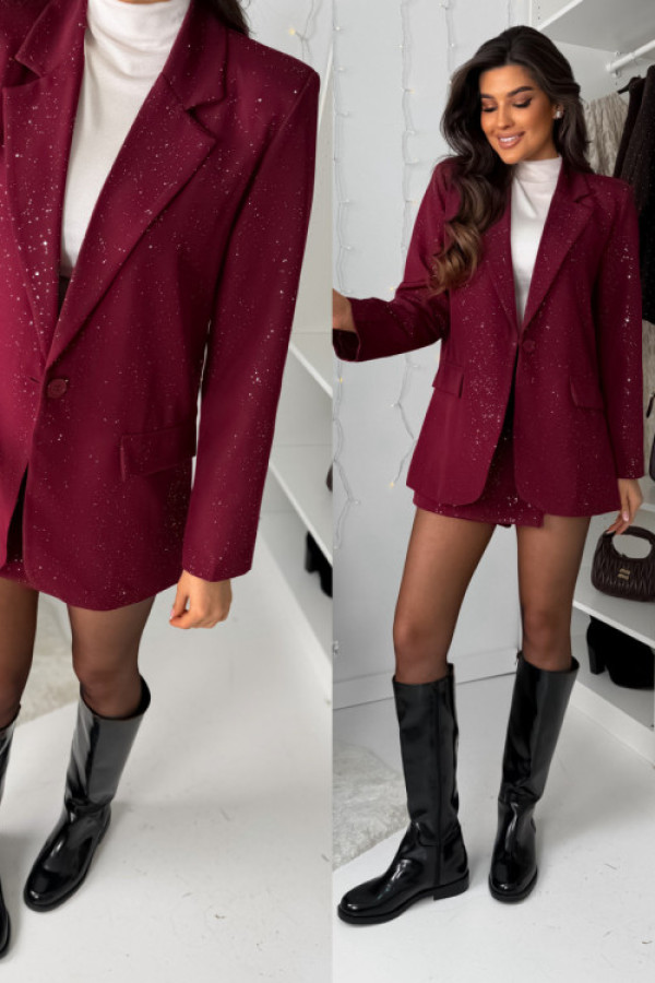 Marynarka rolfen shine bordo