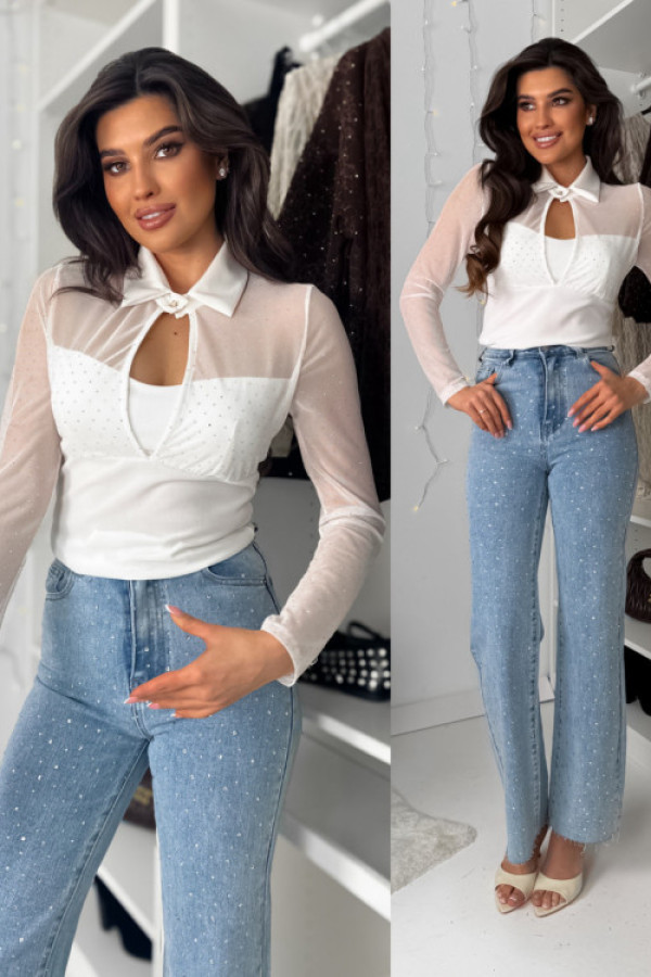 Bluzeczka ronny shine white