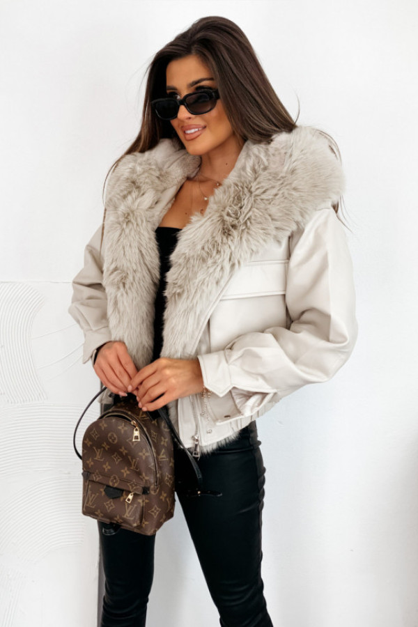 Kurtka teddy beige
