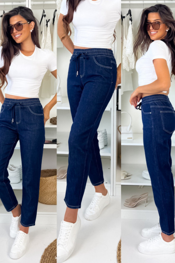 Jeansy baggy dark blue