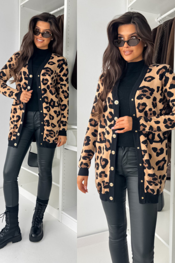 Sweterek chantel leopard