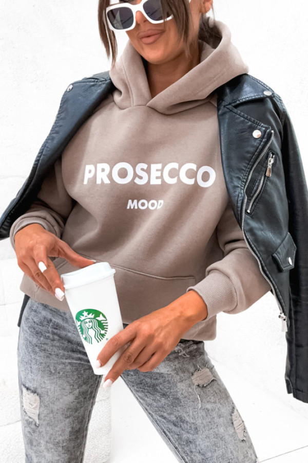 Bluza bawełniana basic prosecco mood fango mocca