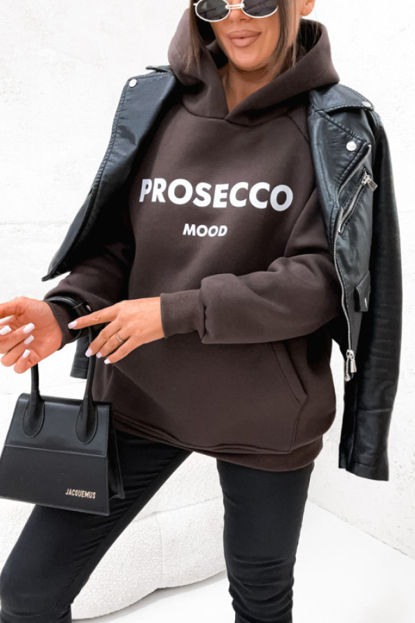 Bluza bawełniana basic prosecco mood brown autumn