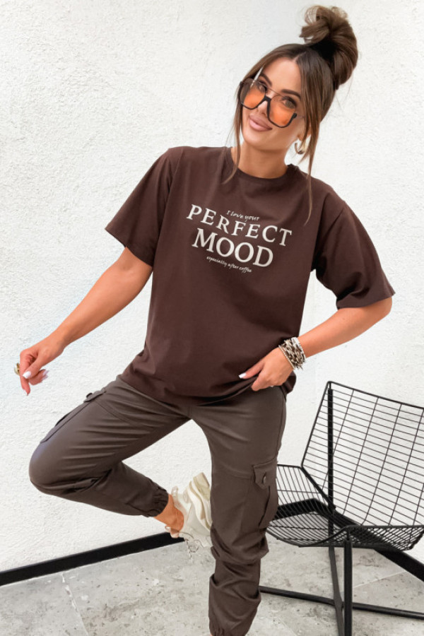 Tshirt perfect mood basic streetwear chocco