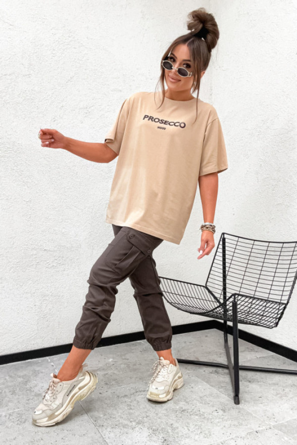 Tshirt prosecco mood basic nude beige