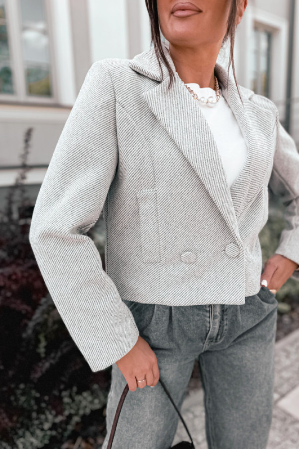 Marynarka płaszczyk boccelio pepitka melanż gray