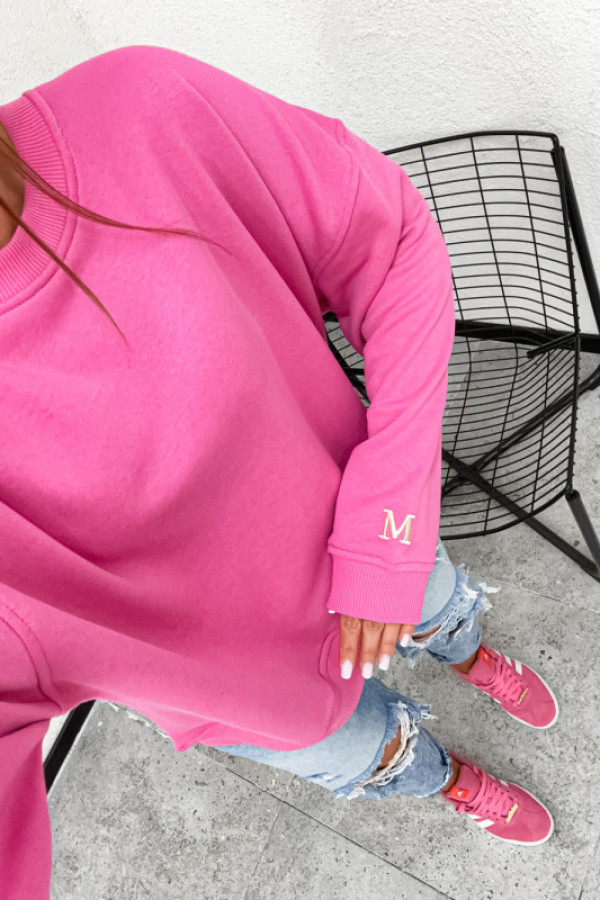 Bluza bawełniana desire motto klasyczna bawełniana pink