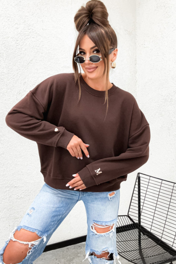 Bluza bawełniana desire motto klasyczna bawełniana chocco