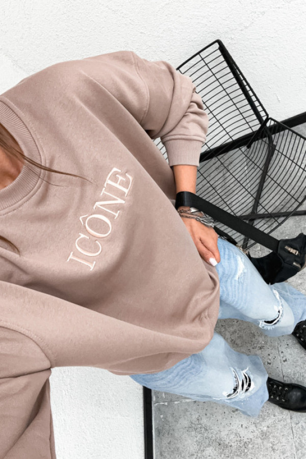 Bluza bawełniana basic icone fango