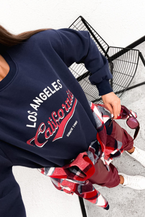 Bluza bawełniana la california navy blue