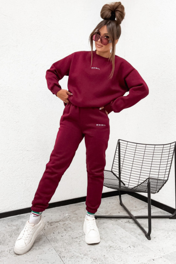 Dres bawełniany minimal classic basic pl bordo