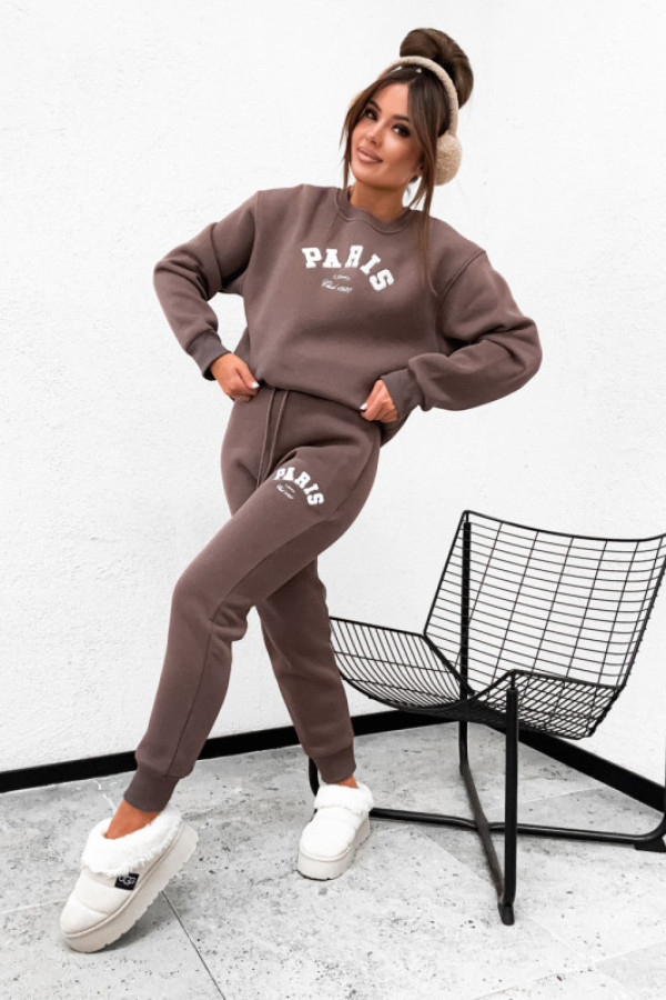 Dres basic paris z grubszej bawełny chocco czekolada