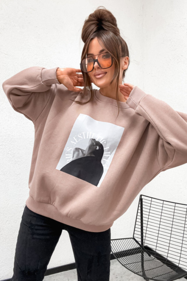 Bluza bawełniana ocieplana women arts fango