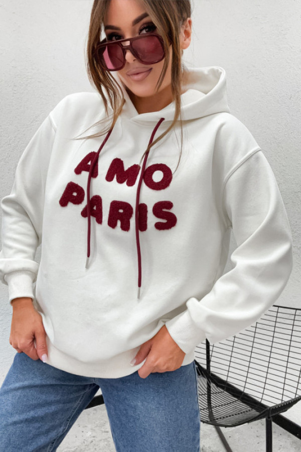 Bluza bawełniana z kapturem amo paris