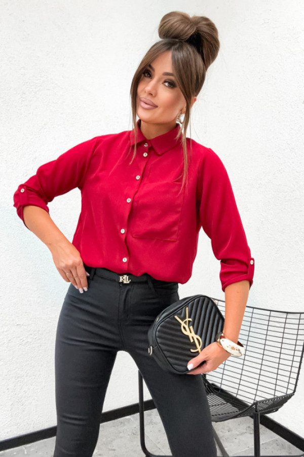 Koszula classy elegacne classic red