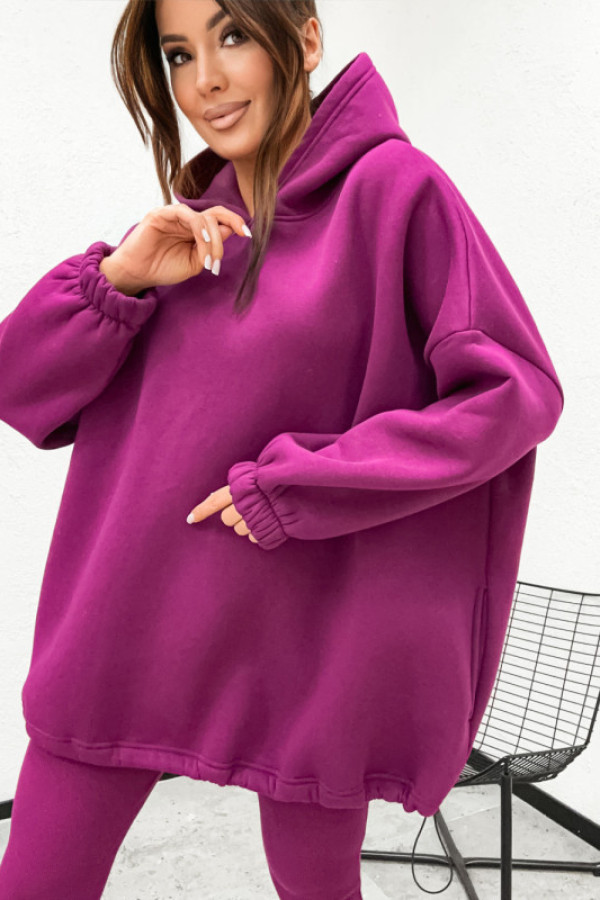 Komplet morellia loose z legginsami plum magenta